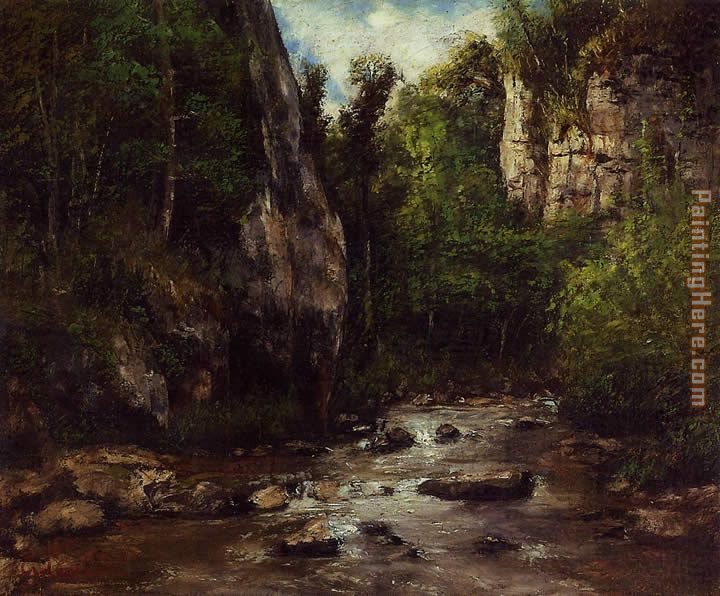 Landscape near Puit Noir near Ornans painting - Gustave Courbet Landscape near Puit Noir near Ornans art painting Landscape near Puit Noir near Ornans painting - Gustave Courbet Landscape near Puit Noir near Ornans art painting
